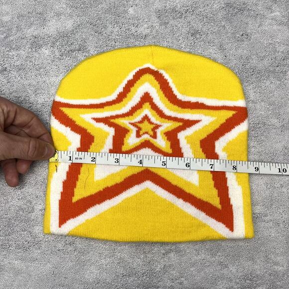 Y2k 2000s yellow star retro beanie - Picture 5 of 7